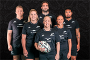 New Zealand rugby players sport their new Altrad sponsored shirts for the first time