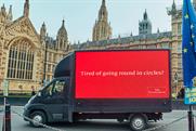 The Economist takes latest ad on laps of Parliament Square