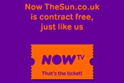 Now TV: launches campaign with The Sun