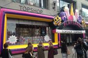 The world's first Twitter powered crane has been installed in Topshop's Oxford Street store