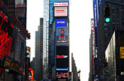 Times Square: Toshiba lights it up