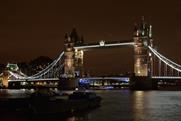 Tower Bridge was among the landmarks that plunged into darkness at 8.30pm