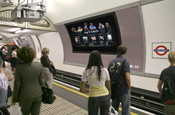 Tube screens: live updates for Intel campaign