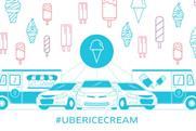 Luxury taxi company Uber taps into people's need for ice cream in the hot weather