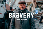 The billboard campaign places photos of 'brave Ukrainians' all around the world