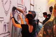 Guests could try out graffiti at The Art House event last night
