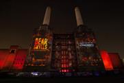 Battersea Power Station goes up in flames