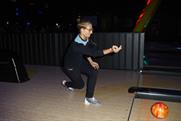 Ollie Proudlock bowls for a strike at Brooklyn Bowl London