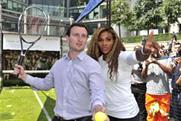 Serena Williams shows Londoners how to serve in tennis challenge