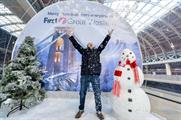 The First Great Western snowglobe will be at Paddington station until 17 December