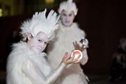 Icy performers at Broadgate's Frost Fair 200 event
