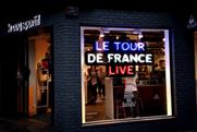 Cycling fans celebrate Tour de France at Le Coq Sportif's flagship store