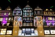 Festive projections on Liberty's Tudor building. Image: Matt Chung 