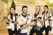 The Elfridges Christmas service at department store Selfridges