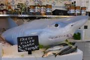 Syfy's animatronic shark gave shoppers a shock this week