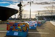 TfL's scaled-down bus sculptures land in Queen Elizabeth Olympic Park