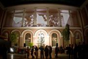 Video mapping at the Wallace Collection's showcase dinner last night