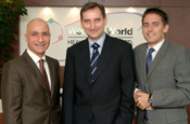 Welcare: (L-R) Dimachkie, Schmidt and Jabbour