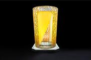 The booth has been designed to look like a pint of the lager