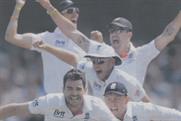 Jaguar: print ad features members of the victorious England cricket squad