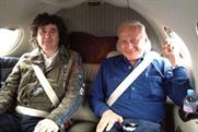 High flyers: Trevor Beattie with former man on the moon Buzz Aldrin