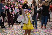 One million petals were blown into the air in central London