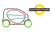 Renault: runs free #Twizy shuttle scheme during Tube strike