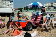 The creation drew crowds on Brighton Beach