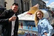 The sampling activation features four branded trucks