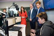 Global Academy: Tabor (left) visited with the Duke and Duchess of Cambridge and Prince Harry