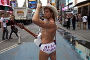 The Naked Cowboy: stars in Expedia's #tyi Twitter campaign