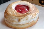 Crosstown Doughnuts' rhubarb and raspberry toasted meringue creation (image: crosstowndoughnuts.com)