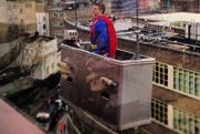 Up, up and away: Proximity's Joe Carter soars into the air as Superman during Woo Week