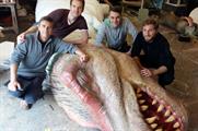 The T. Rex was created by artist Andy Billet