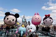 Tsum Tsum characters travelled past London landmarks yesterday (3 June)