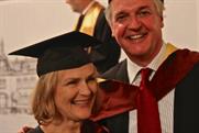 Kate Roberston and Paul Polman: celebrate their honorary doctorates