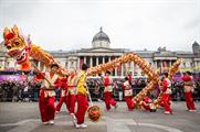 The celebrations began in Trafalgar Square