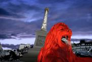 Es Devlin creates machine-learning lion that roars poetry at Trafalgar Square