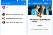 Facebook Messenger search is turning up risqué results