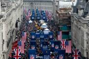 Regent Street will be decorated in the League's colours
