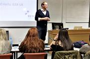 Alistair Turner, ILEA president, speaking to students at the University of Hertfordshire 