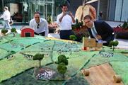 The cake was laid out on Finsbury Avenue Square 