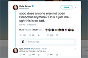 Snap's shares plummet after Kylie Jenner tweet