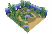 A CGI of the physical garden