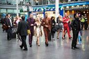 Party-goers attracted attention from Mancunian commuters