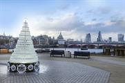 The installation was revealed on the South Bank today (2 December)