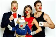 Monkey is being supported by three TV stars