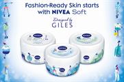 Nivea has tied up with Giles Deacon for limited edition designs