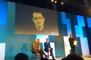Edward Snowden speaks via video link at Nesta's Futurefest