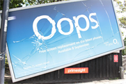 O2 runs 'broken' billboards to show off screen replacement offer